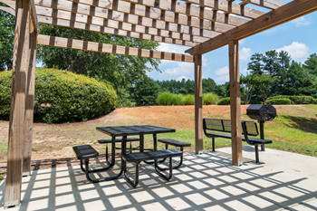 Picnic tables with bbq grills
